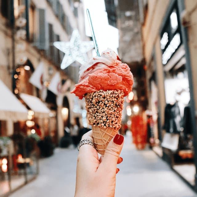 red ice cream